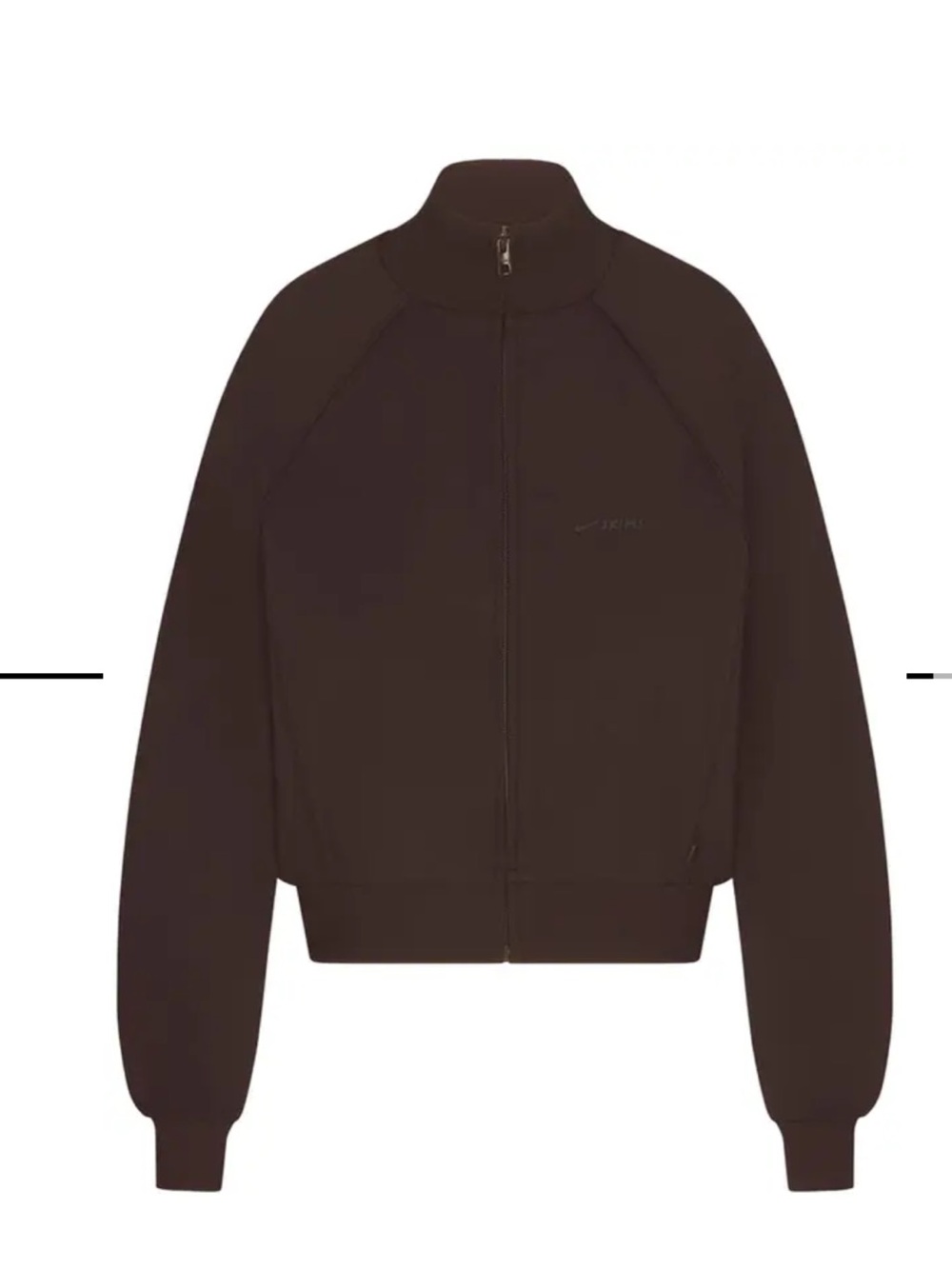 NWT Nike SKIMS Matte Tricot Full-Zip Track Jacket new dark roast brown